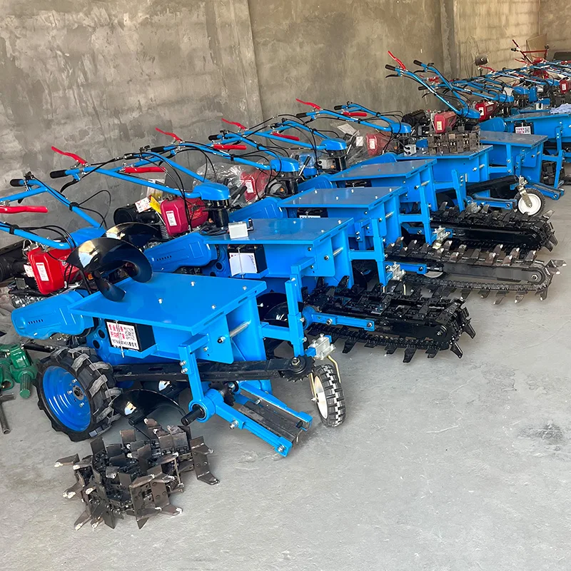 High Efficiency Farm Trenching Machine Walk Behind Chain Trencher for Drainage Ditch and Farmland Water System Construction