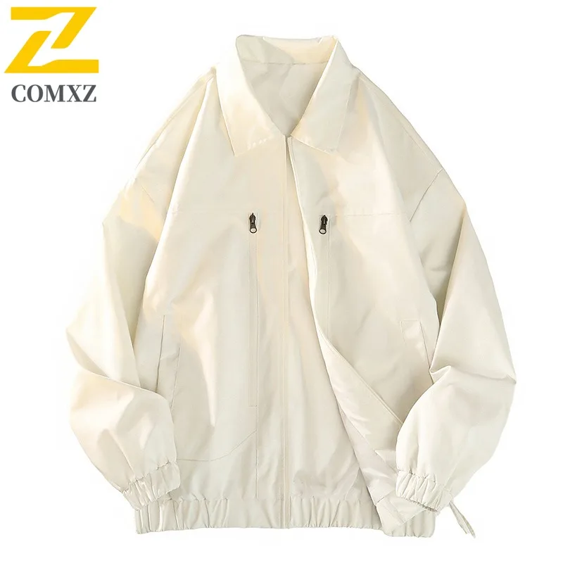 

COMXZ 2025 Jacket Men Leisure Baseball Collar Camping Versatile Windproof Coat American Style Trendy Autumn Motorcycle Jacket
