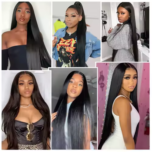 Straight Lace Front Wig Full Lace Human Hair Wigs For Women Human Hair 44 Inch 13x6 Bone Straight Human Hair Hd Lace Frontal Wig - Image 4