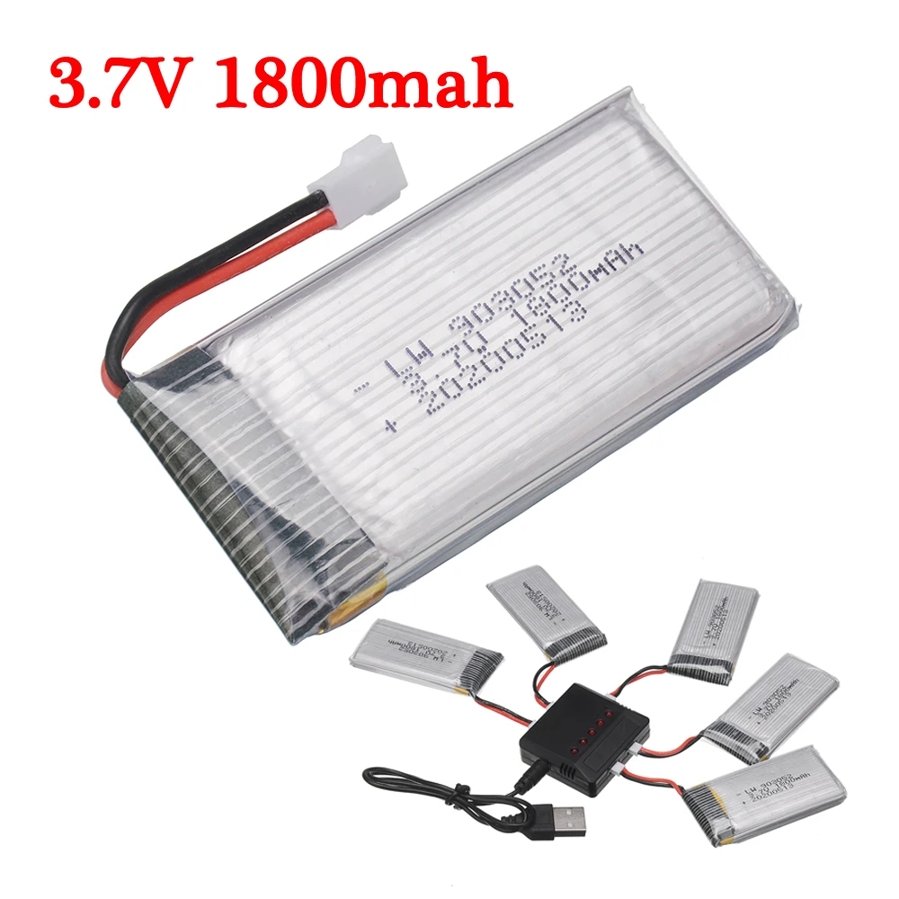 3.7v 1800mAh lipo Battery for KY601S SYMA X5 X5S X5C X5SC X5SH X5SW X5HW X5UW M18 H5P HQ898 H11D H11C Helicopter Drone Battery