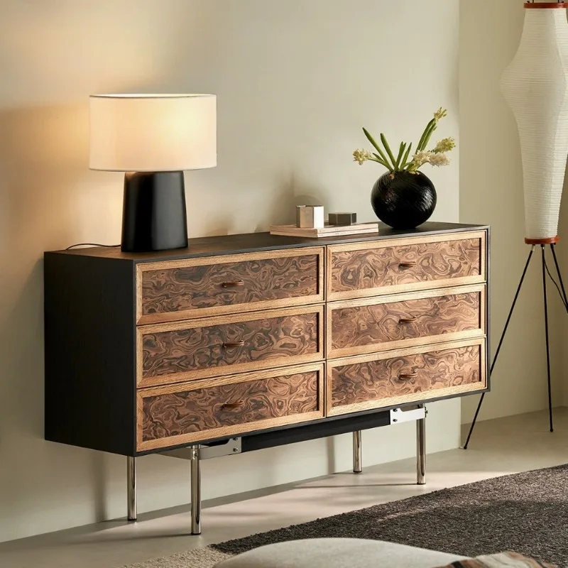 

Frenc abinet light luxury locker drawer cabinet six chest cabinet bedroom wall storage cabinet solid wood chest cabinet