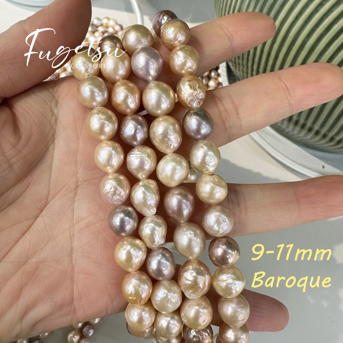 

9-11mm Natural Freshwater Pearl Baroque Candy Wrinkle Surface Beads for Jewelry Making DIY Accessories Women necklace Supplies