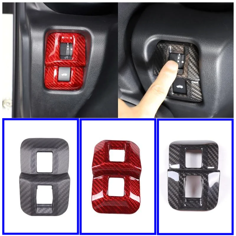 

Modification Carbon Fiber Interior Trunk Switch Frame Trim For Toyota 86 Subaru BRZ 2022-2023 Decorative Cover Car Accessries