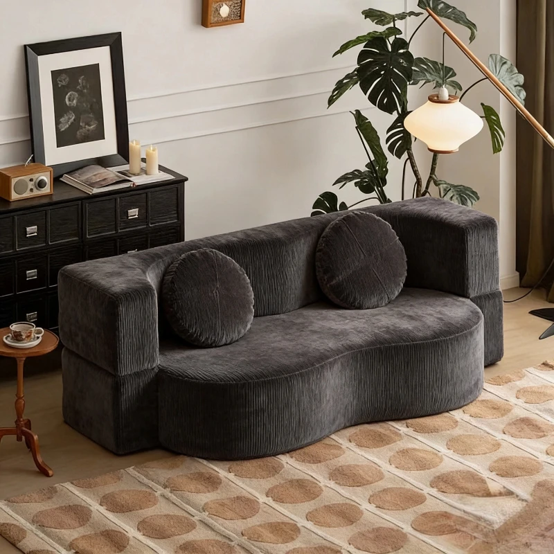 Foldable Lazy Boneless Couch Loveseat Salon Beds Luxury Vintage Compressed Sofa Vacuum Modern Relaxer Living Room Furniture