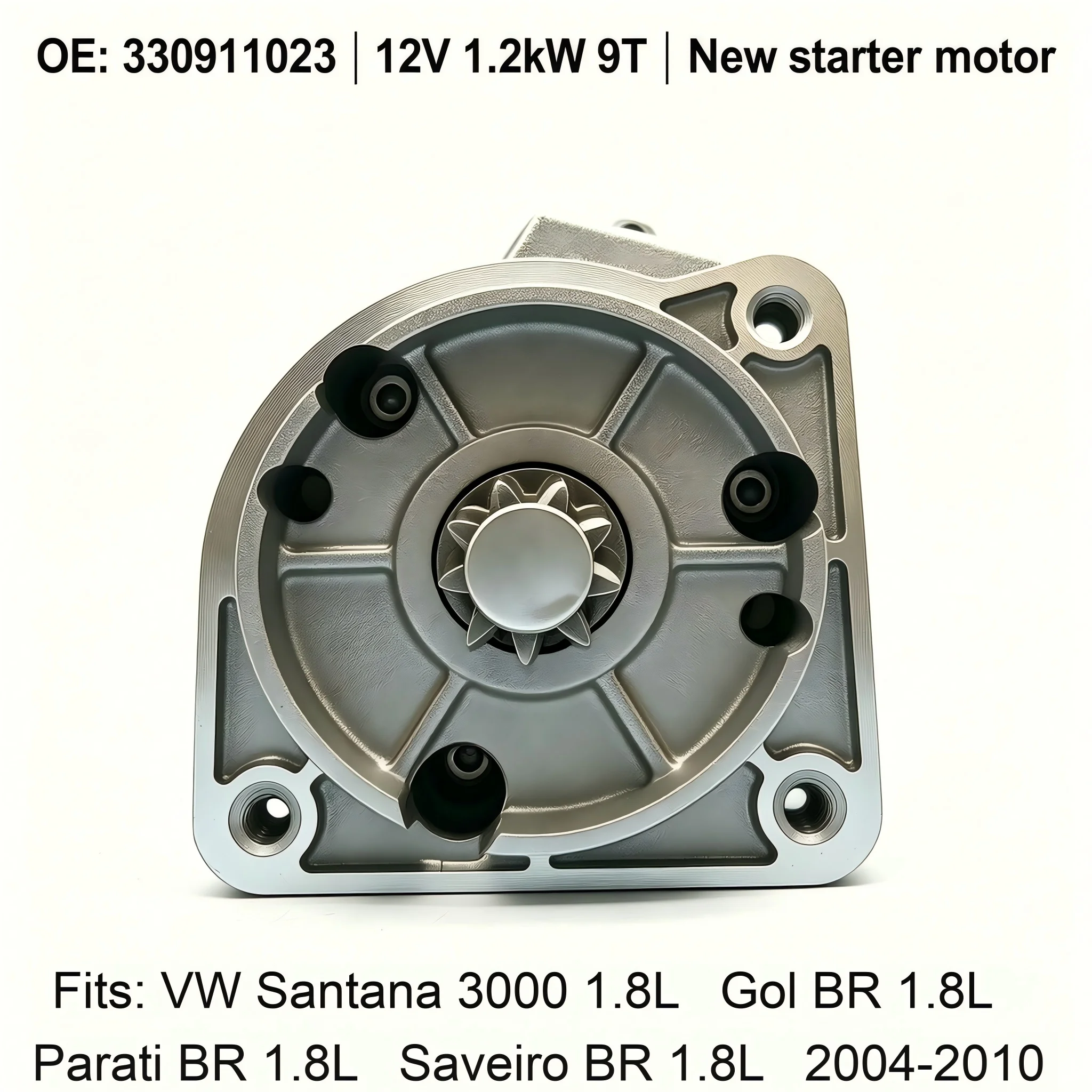Starter Motor 17177N OE 330911023 12V 1.2KW 9T CR For VW Santana 3000 1.8L VW Gol Parati Saveiro 1.8L 2004-2010