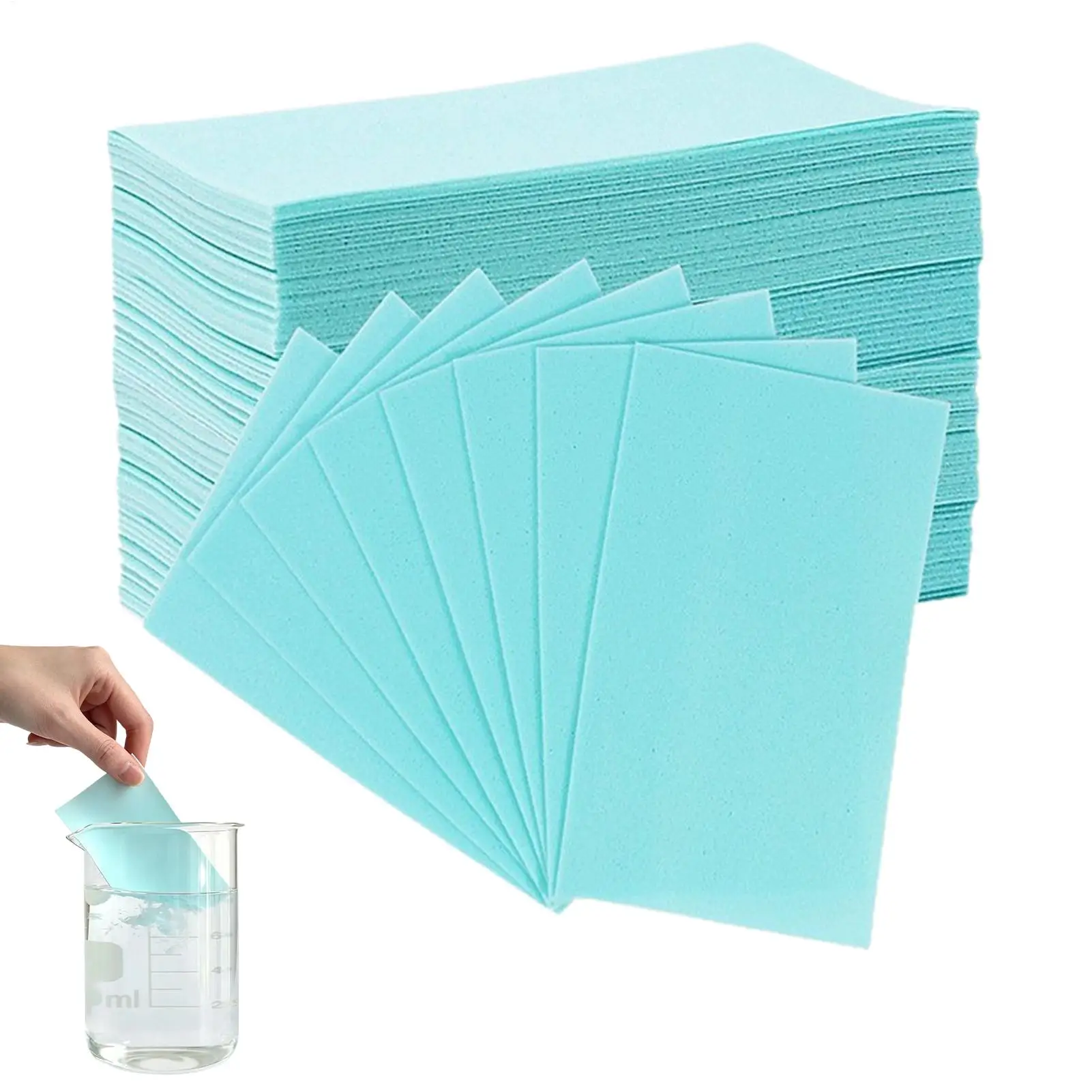 100 Hojas de Limpieza para Pisos Solubles en Agua de 11x7cm, Multiusos para Limpiar Azulejos, Madera, Pisos Duros, Paredes, Linóleo, Limpiador Eficaz