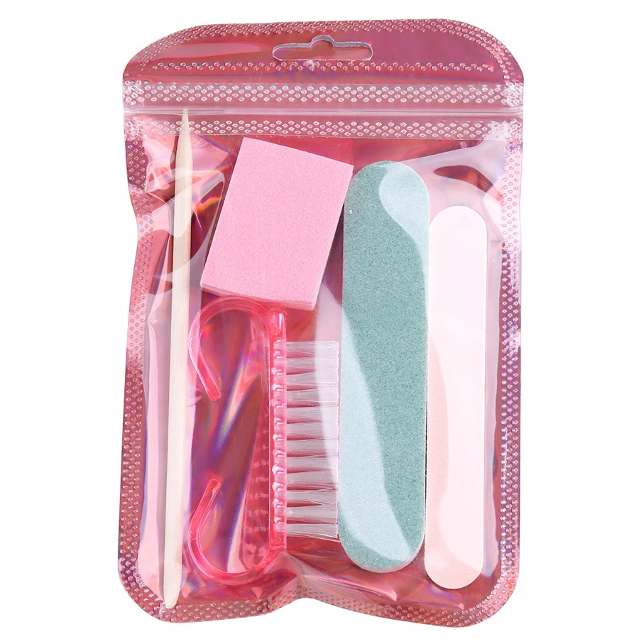 1/3/5 Set Press On Nails Prep Kit mit Nagelfeile Puffer Polierwerkzeug Nagelhautstäbchen Reinigungsbürste, Heimmaniküre Pediküre – Detail 7