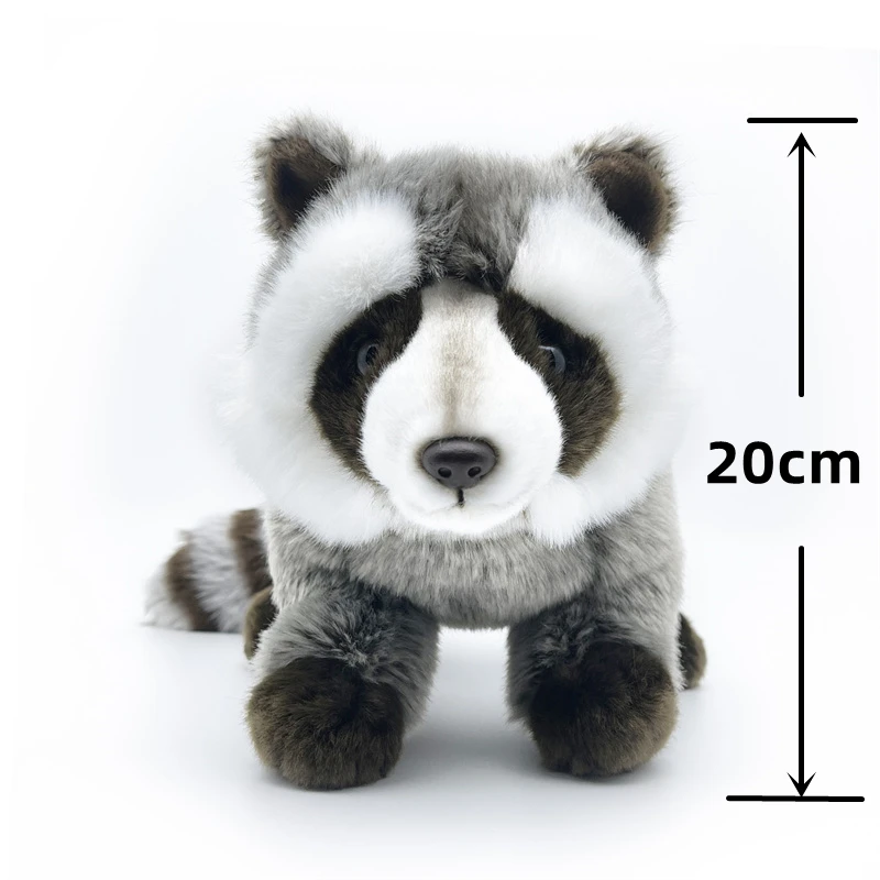 Realistic Raccoon High Fidelity Cute Plushie Procyon Lotor Plush Toys Lifelike Animals Simulation Stuffed Doll Kawai Toy Gifts