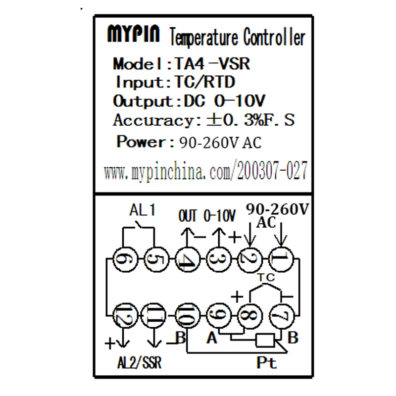 Imagem -03 - Monin Pid Temperatura Termostática Controlador 010v Saída Ssr Saída Ta4-vsr