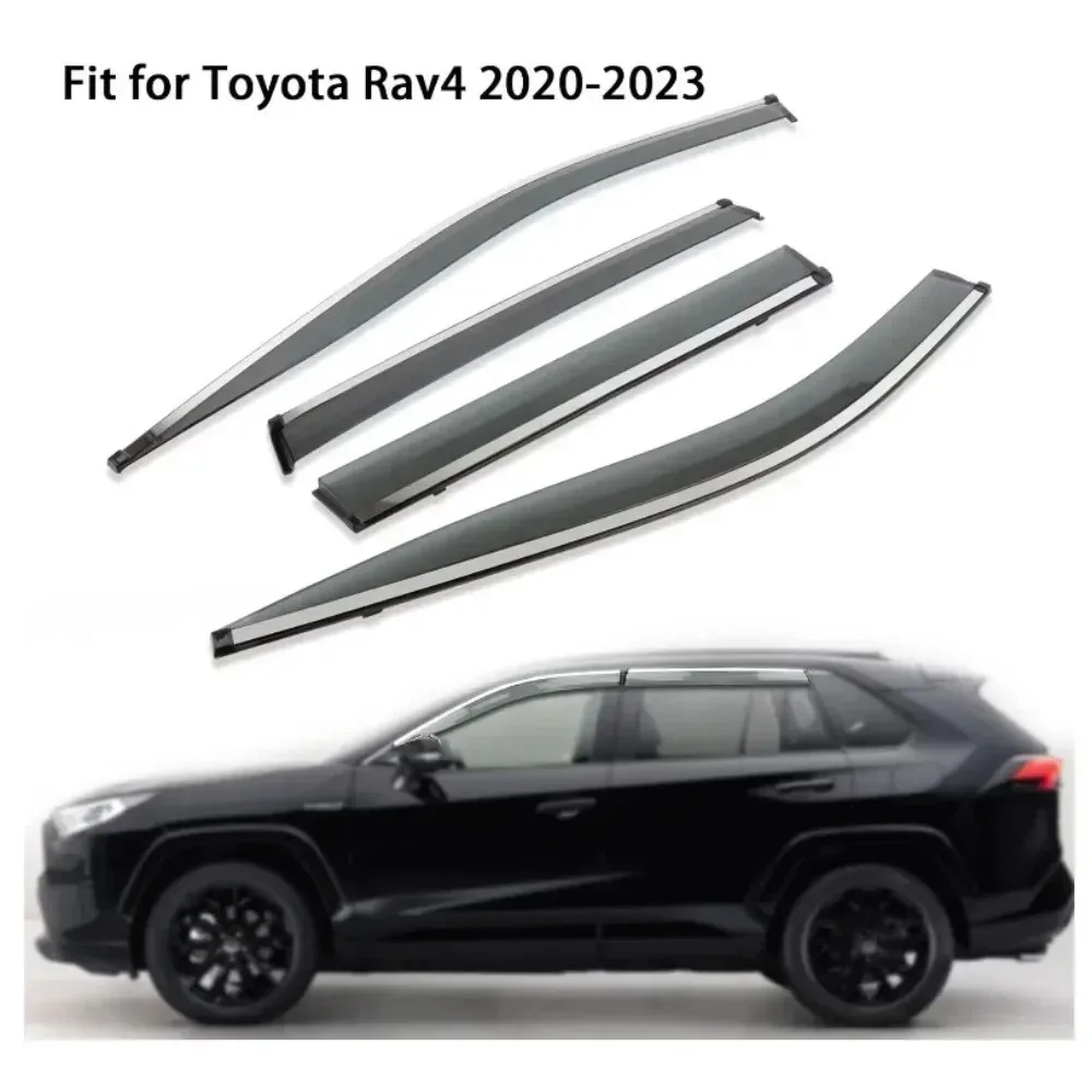 4PCS Side Window Vent Visor Set for Toyota Rav4 2020 2021 2022 2023 Car Accessories Rain Guards Window Visors Vent Deflector