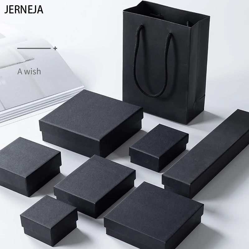 Heaven and earth cover packing box empty box white black kraft paper box square rectangular jewelry gift box hard box