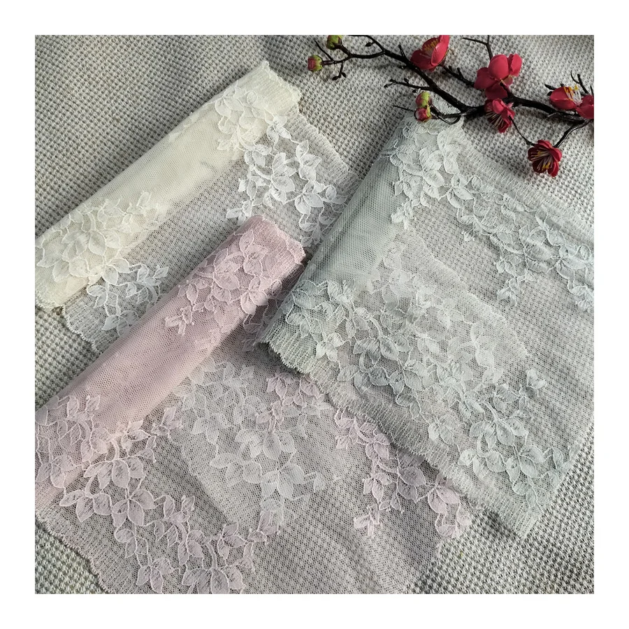 E5047 22.3cm pink,grey,white lace trim for underwear, Pressed Lace Clothes Sskirt Underwear Sewing Accessories