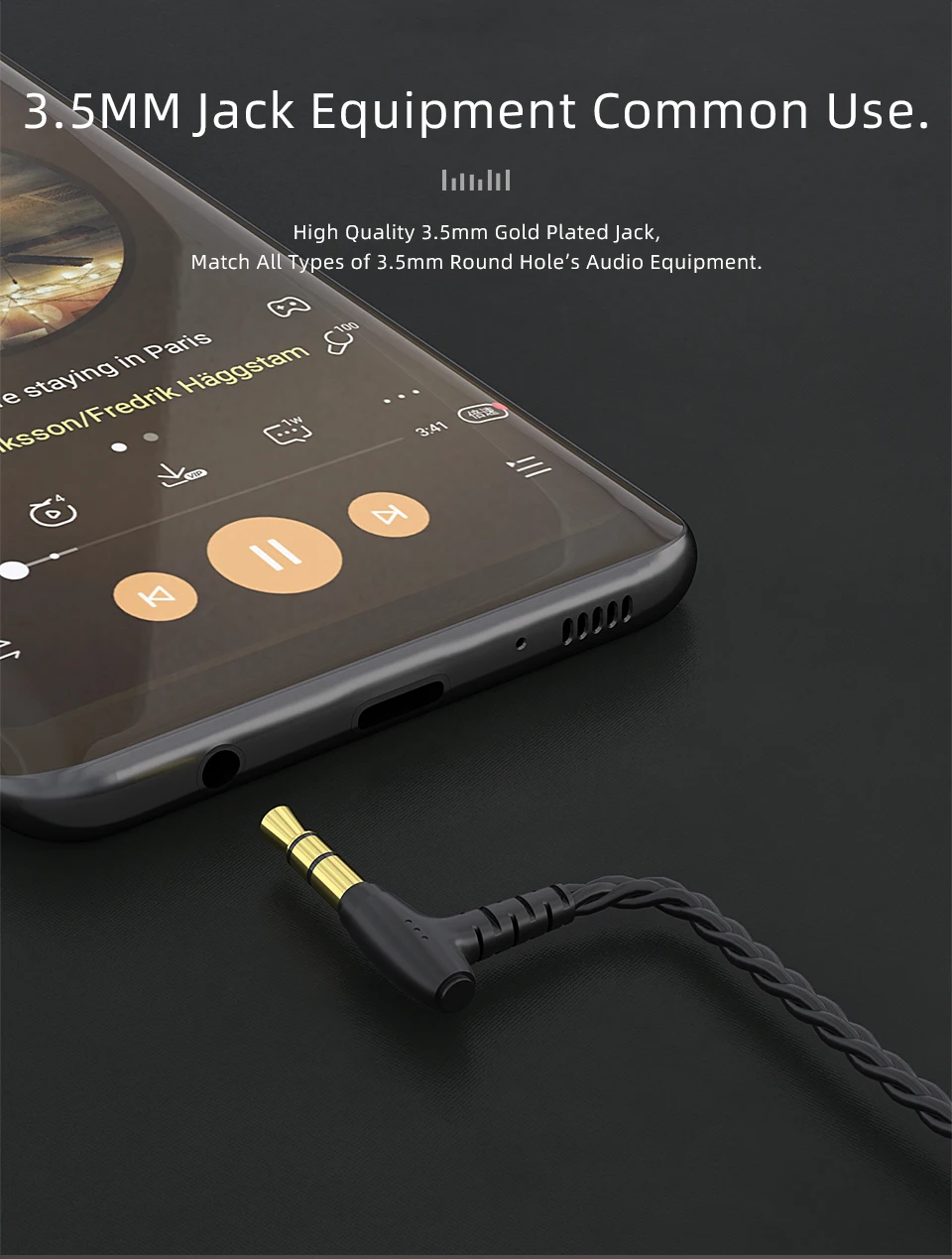 CVJ C PIN 4-жильный бескислородный медный кабель, 56 жилов, провод 0,78 мм с 3,5 мм разъемом, обновленный кабель с микрофоном для KZ TRN