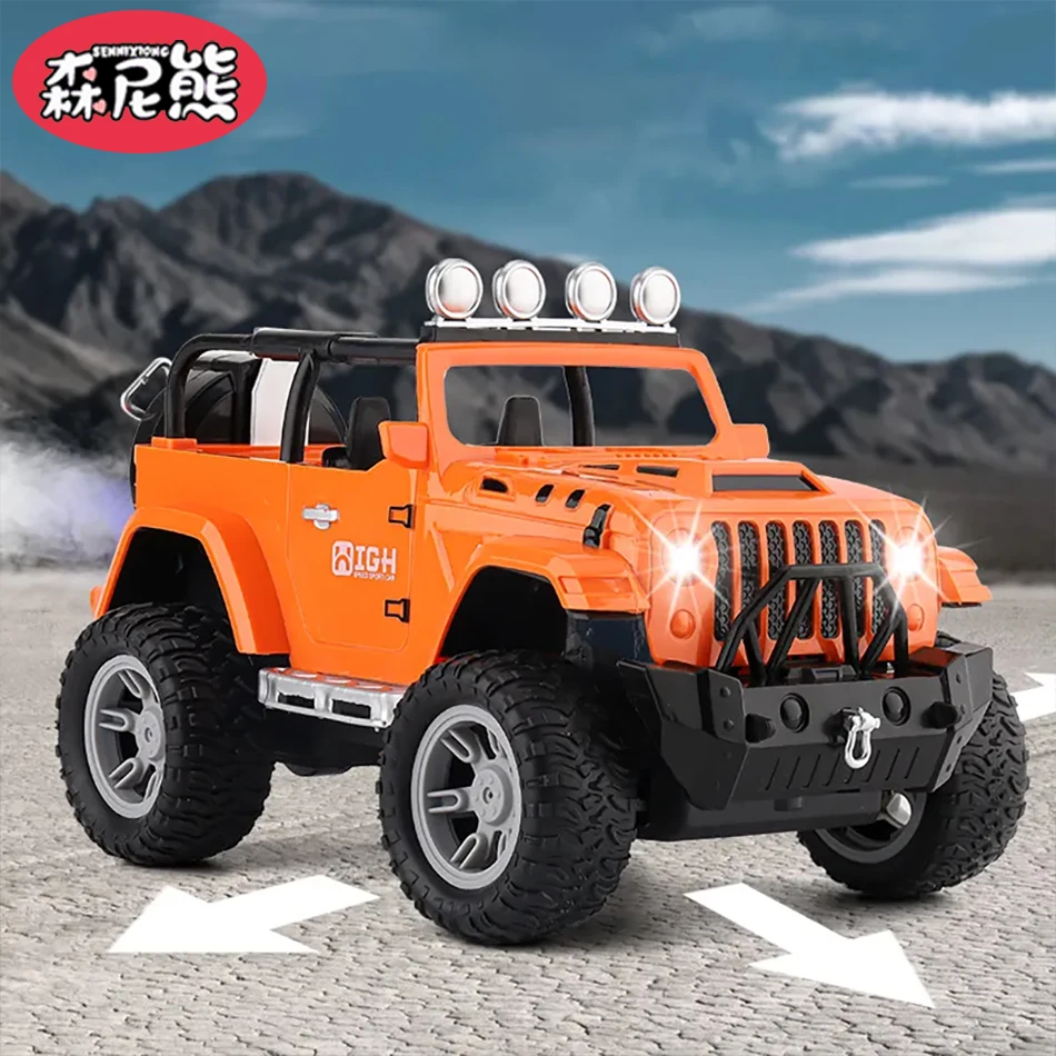 

SENNIXIONG 1:16 Remote Control Spray 4WD All Terrain Vehicle Off-road Car Model Spray Light Sound Pickup Truck Toy for Children