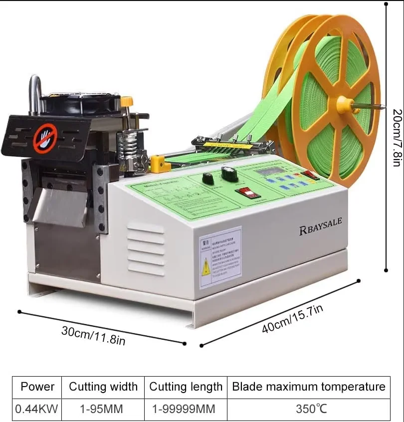 

Webbing Cutter, Automatic Hot and Cold Rope Cutting Braided Tape Cutting Machine for Ribbon Elastic Band Webbing Zipper Tape