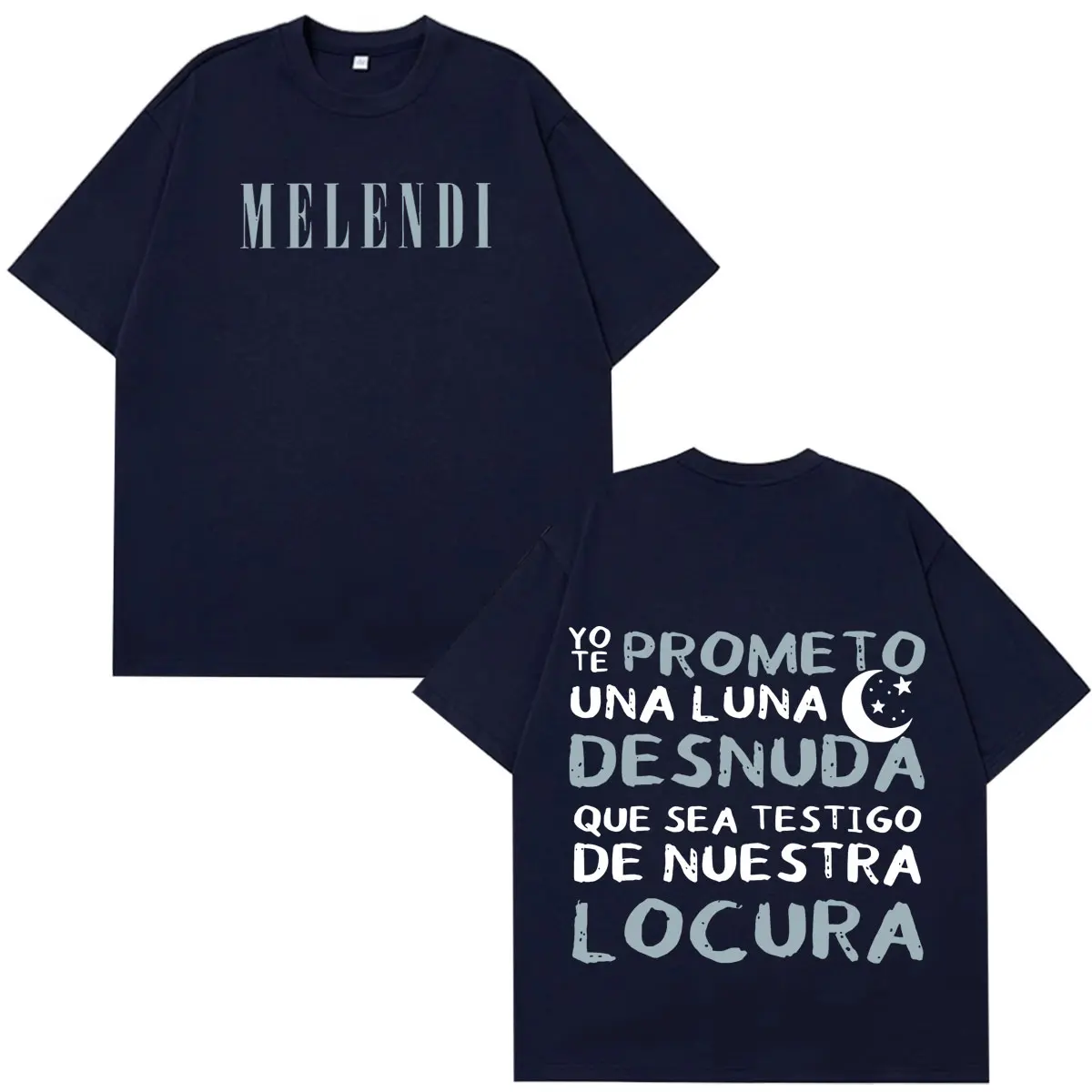 Rapper Melendi La Promesa Buchstaben-Print T-Shirt für Männer und Frauen Modische T-Shirts Kurzarm Lässige Baumwoll-T-Shirts Fan-Geschenke Oberteile – Detail 4