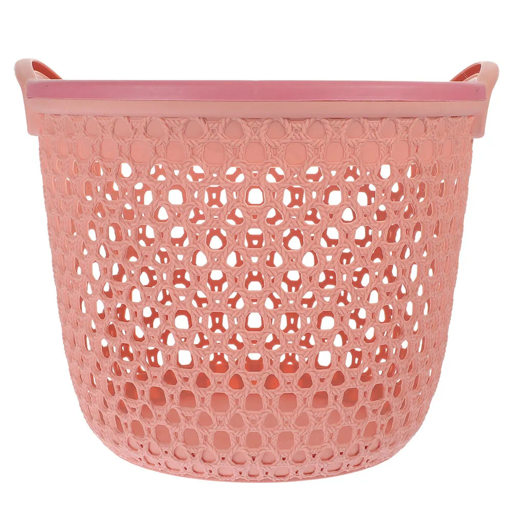Hamper With Handle Large Capacity Hollow Design Pp Material Clothes Storage For Bedroom Bathroom Room Reusable Laundry Basket