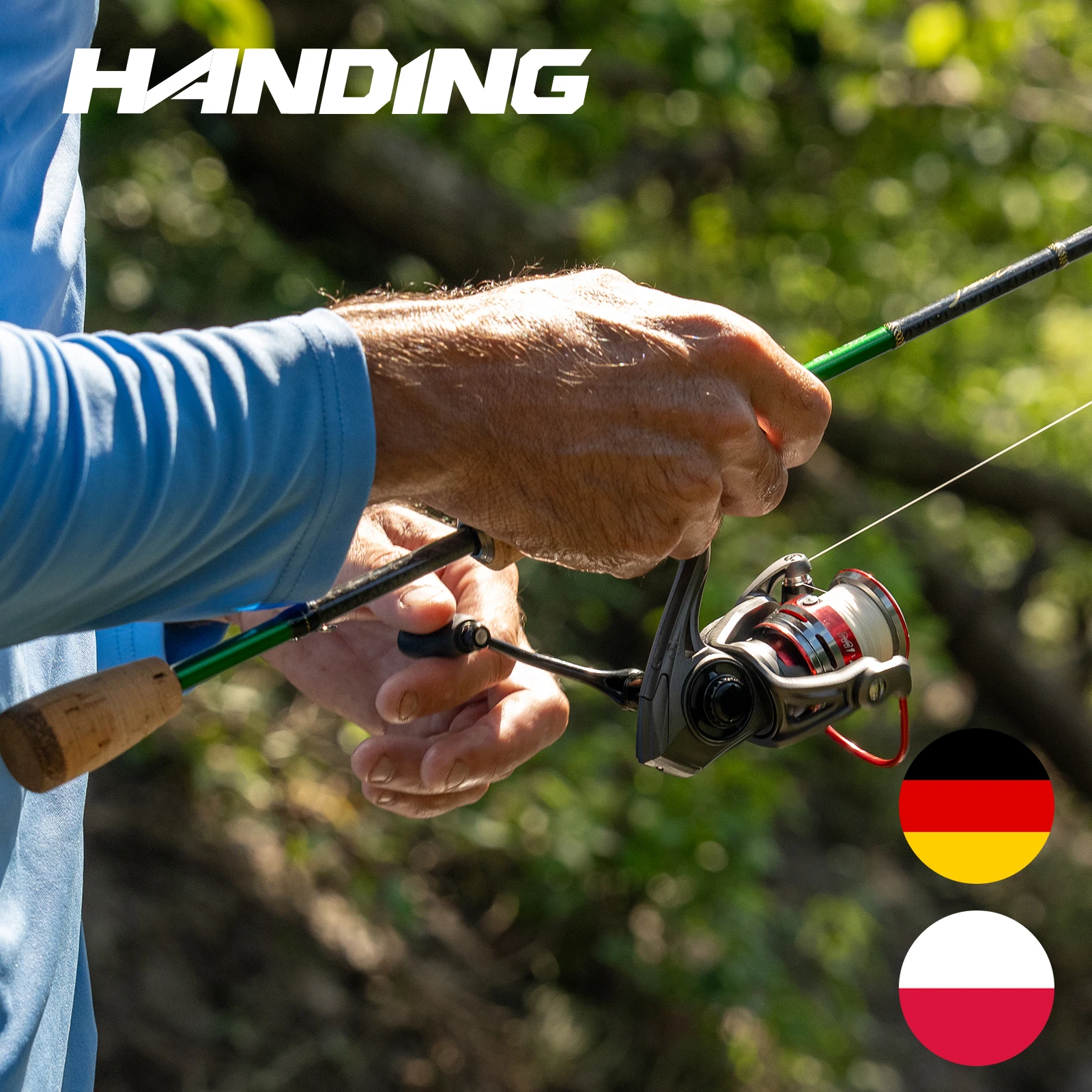【Aus Polen】HANDING Forellen-Angelrute UL-L Power Rod 30 Ton Carbonfaser Schnellaktion-Angelruten Ajing Fishing 1,98m-2,13m