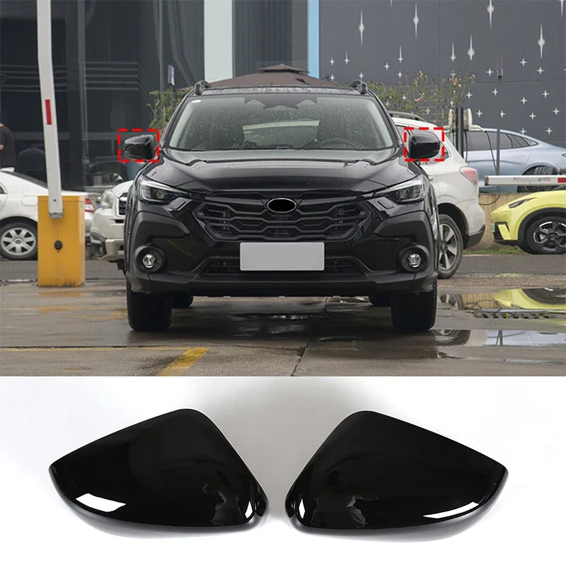 

ABS Carbon Fiber Exterior Mirror Covers Sticker for Subaru Crosstrek 2023 2024 Car Decor Accessories