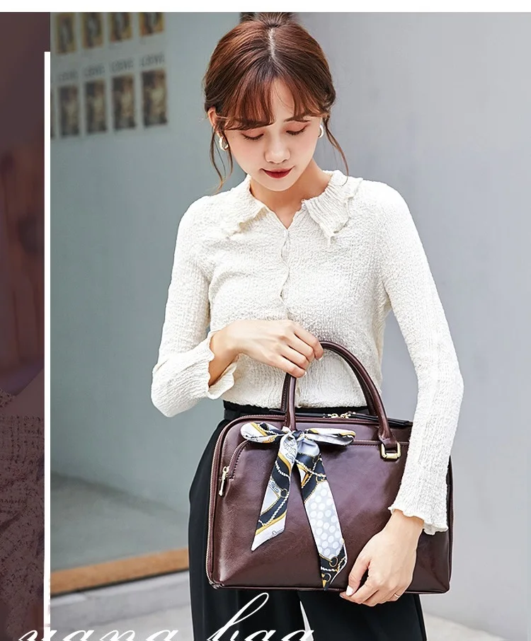 Laptop Bag 13,13.3,14 Inch, PU Leather Case Women's Totes Female Lady Office Briefcase Shoulder Handbag Messenger PC Dropship