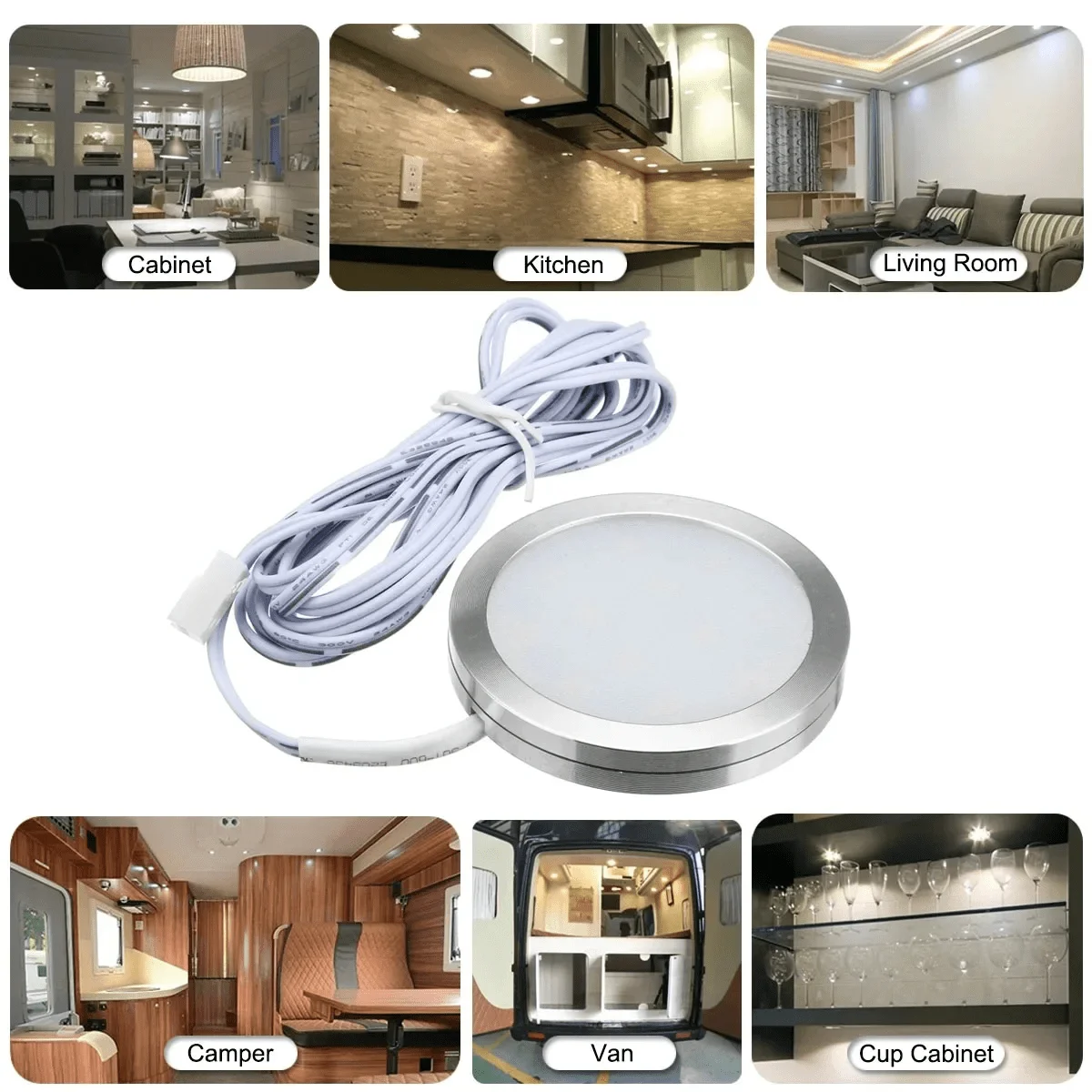 1/3/6Pcs 5V USB Touch Dimmable LED Cabinet Light, Hand Sensor Backlight for Kitchen Shelf Showcase Bedroom Closet