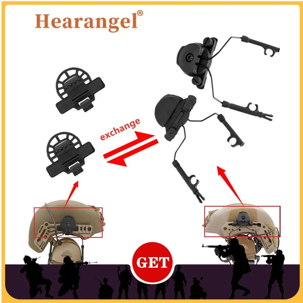 

Tactical Helmet Mount Wendy's 3.0 /2.0 EXFIL LTP Rail Adapter Compatible with COMTAC I II III Tactical Shooting Headset