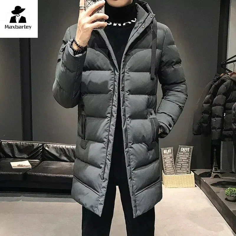 

COMXZ Hooded Casual Padded Jacket Men Outdoor Working Thick Warm Parkas Office Leisure Cold Protection Winter Men Padding Coat