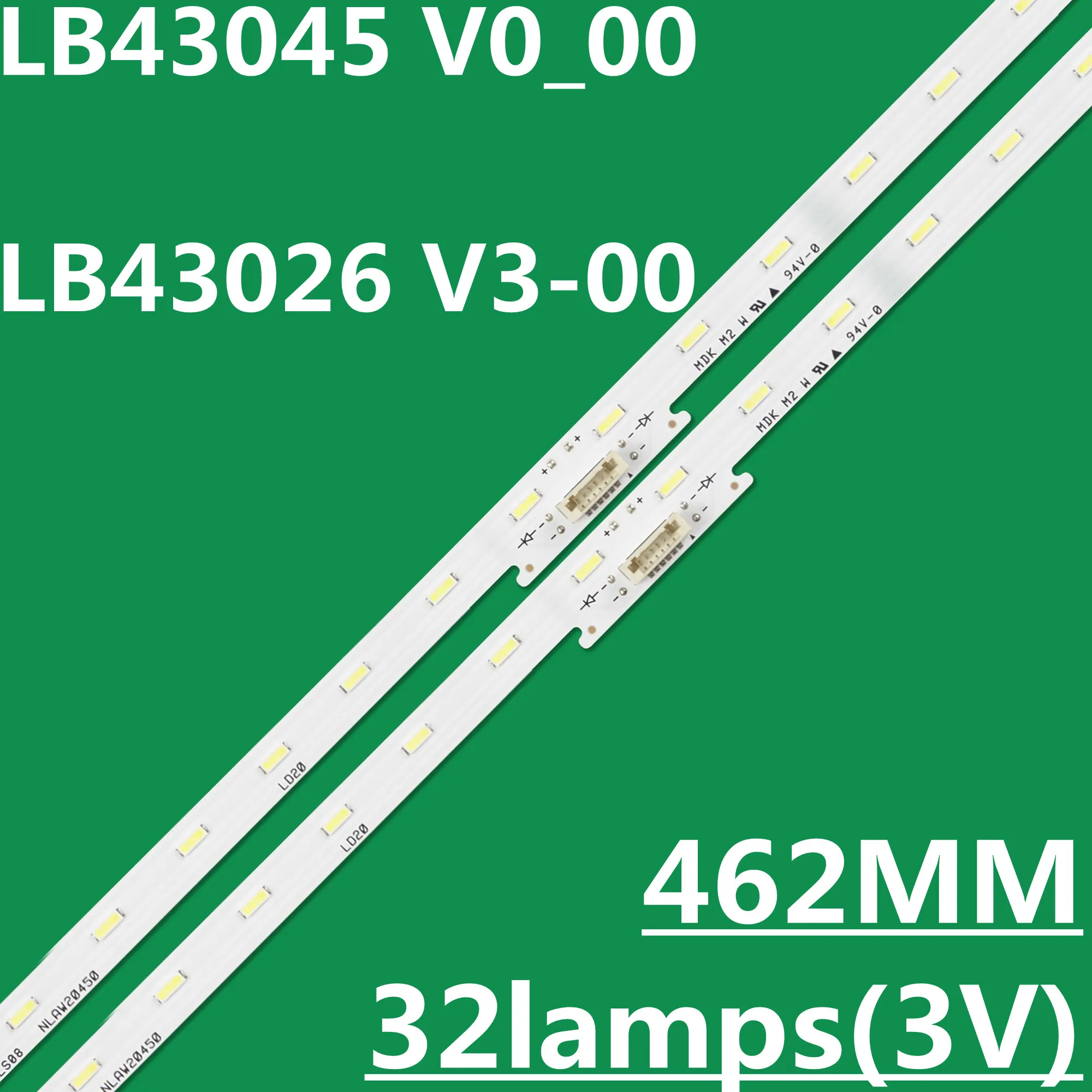 LED Backlight Strip LB43045 V0_00 LB43026 V3-0  KD-43X8000E KD-43XF7096 KD-43XE7093 KD-43XE7073 KD-43X7053 KD-43XE7005 LC430EQY