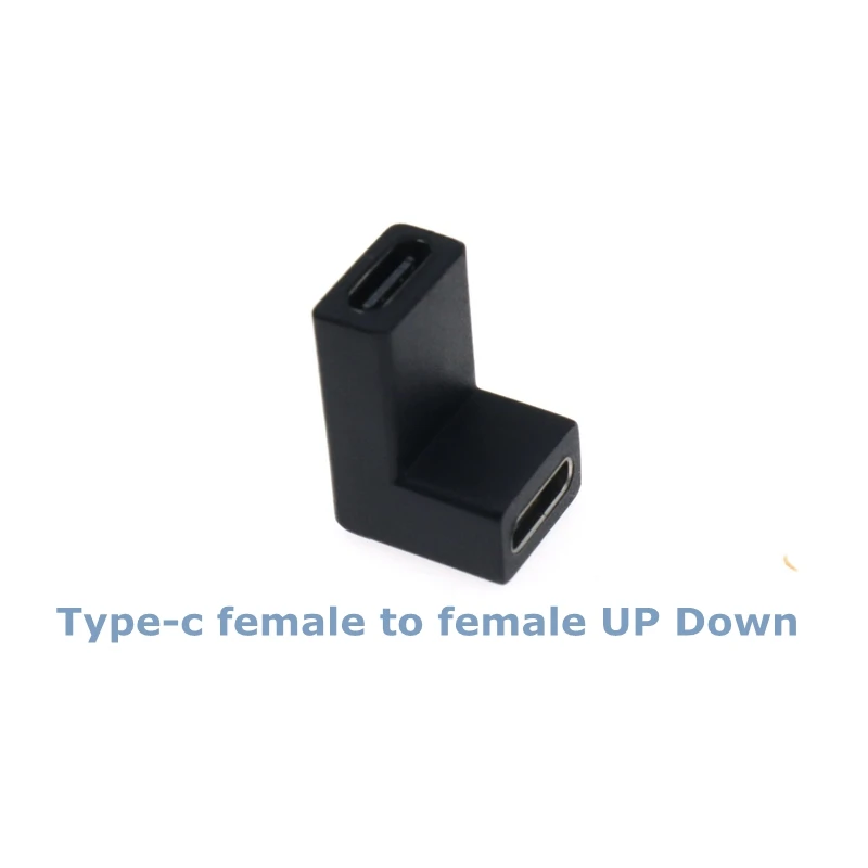 USB 3.1 Type C  Female to female 90 Degree Right Angle Male to 2 Female Adapter U-shaped Angled OTG Converter Connector image 5