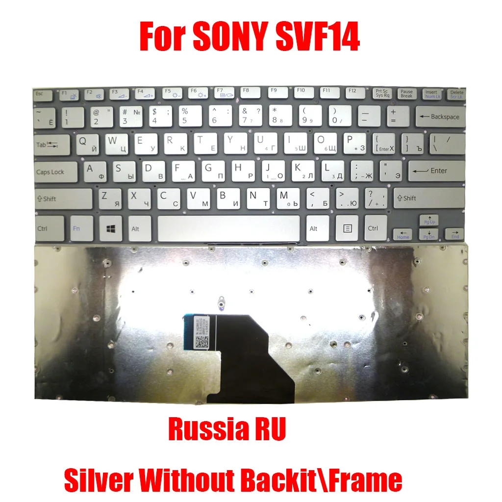 US RU Laptop Keyboard For SONY SVF14 149236221US 149237361RU 149238861RU 149239161RU 9Z.NADBQ.10R Russia English New