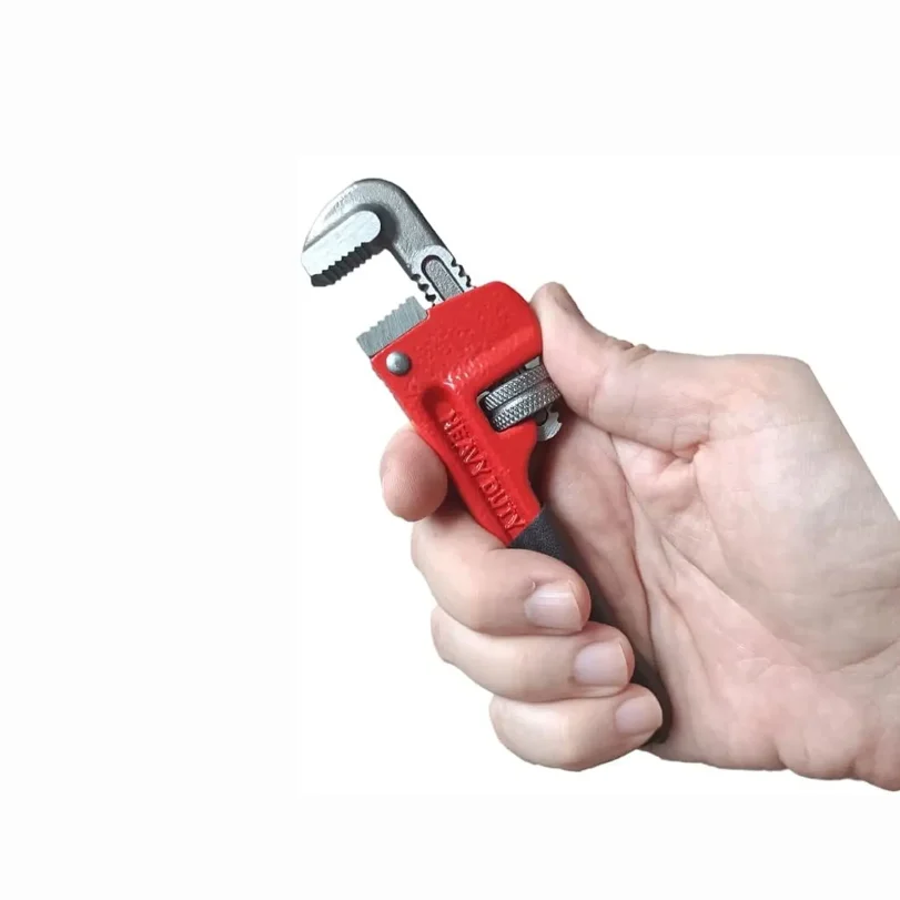 New 6-inch Straight Pipe Wrench Adjustable Aluminum Plumber's Wrench Universal Water Pipe Wrench Household Manual Repair Tools