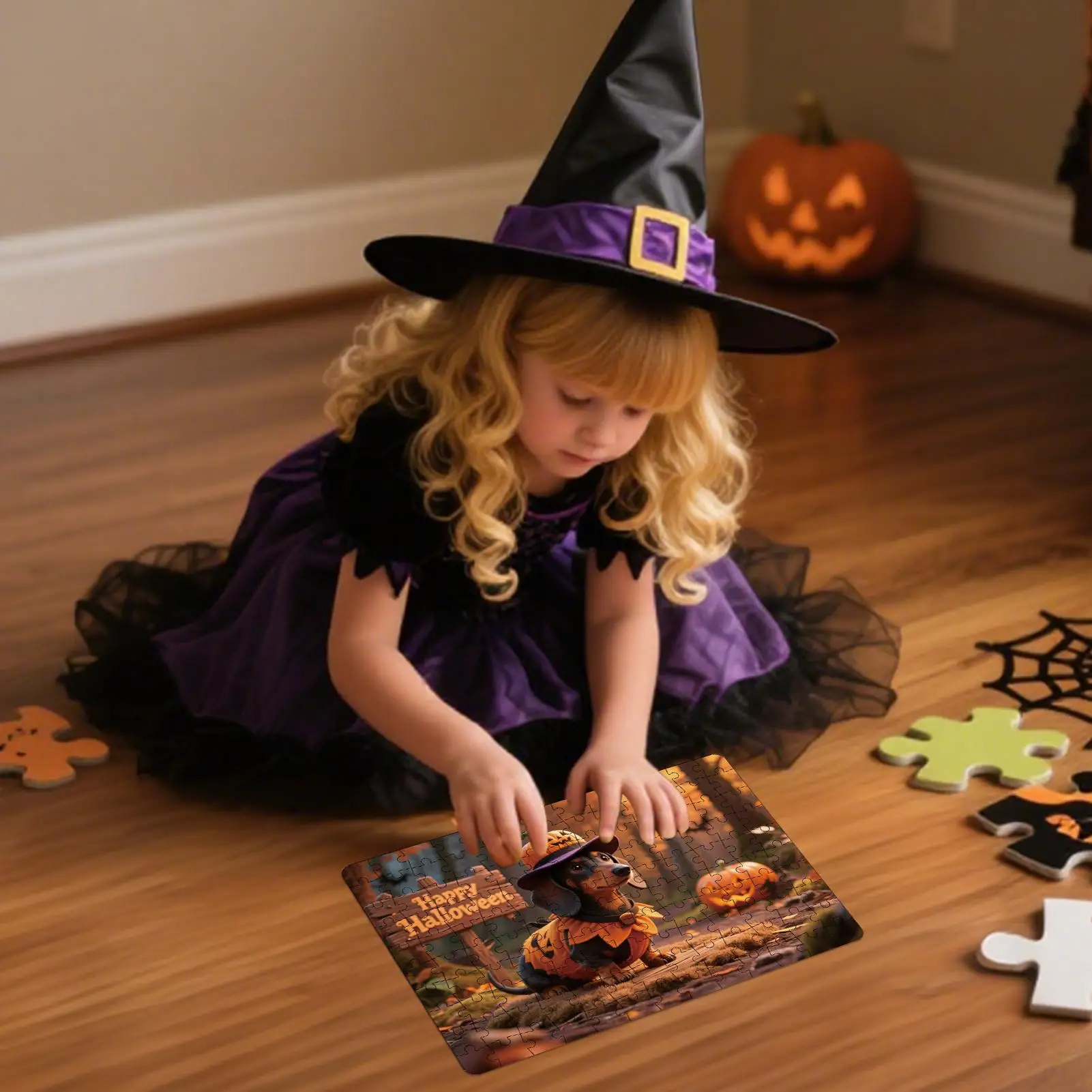 

Halloween Jigsaw Puzzles 130 Pieces Puzzle With Pumpkin And Animal Fun Challenging Halloween Game For Family Holiday Play Kids