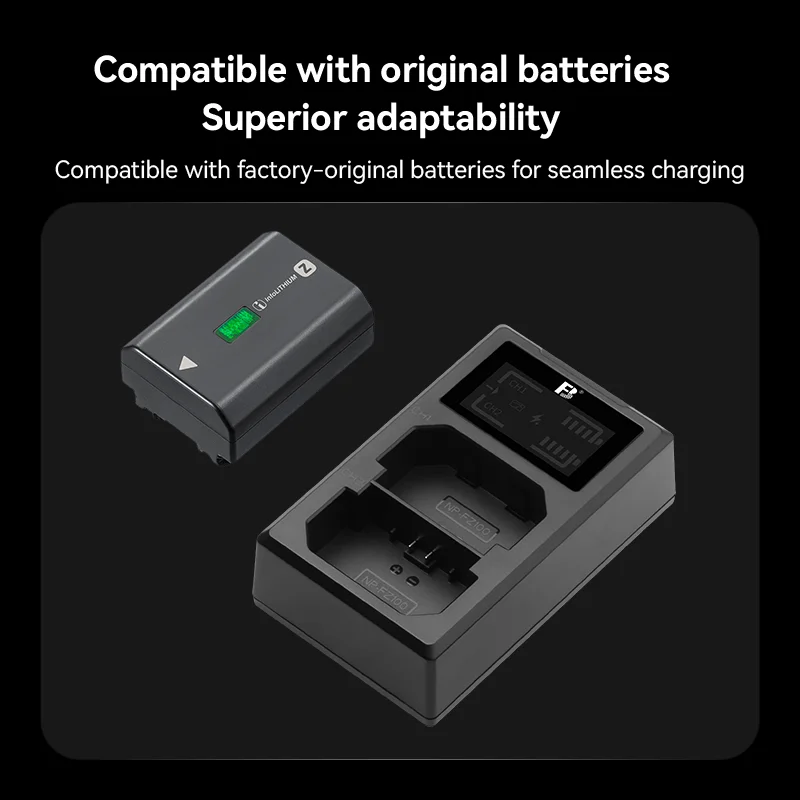 FB NP-FZ100 Fast  Dual USB Charger Compatible with Sony  A7R3 A6600 A6700 A7M3  A7R4 A7R5 A7III ZV-E1 FX3 Battery Charger view 5