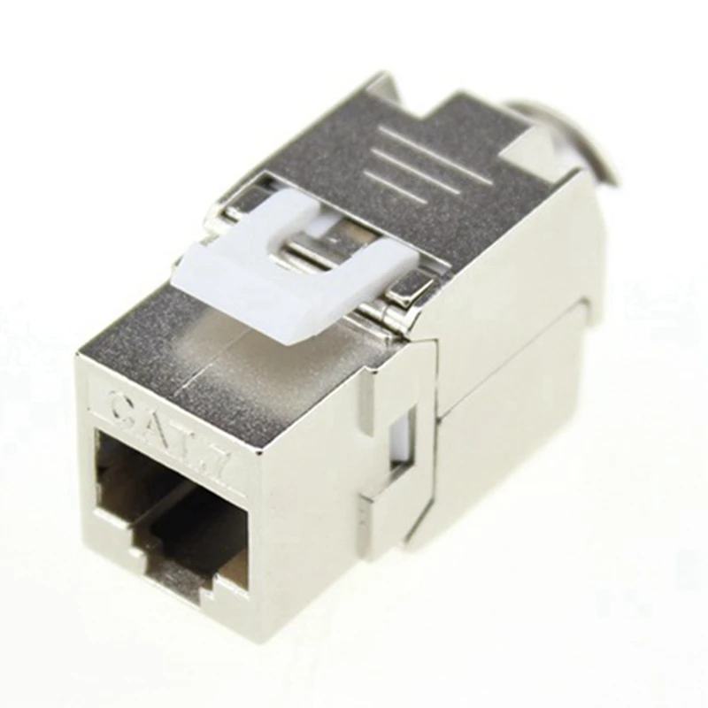 24 Pcs RJ45 Keystone Cat7 Cat6a Shielded FTP Zinc Alloy Module Network Keystone Jack Connector Adapter 10GB Network