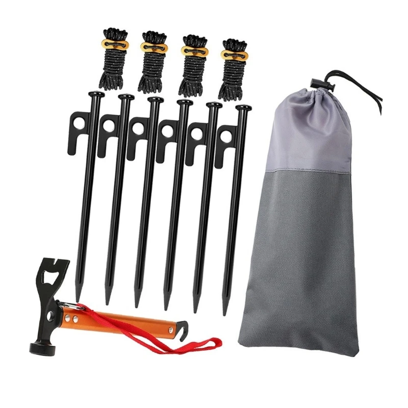 

Camping Tent Pile, Aluminum Alloy Canopy Tent Ground Peg Canopy Garden Peg Fixed Spikes, Used to Support Camping Tent