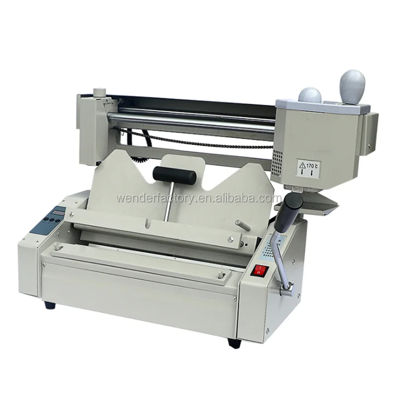 WD-30 New Production 500W Hot Melt Glue Book Binder  Manual Glue Book Binding Machine