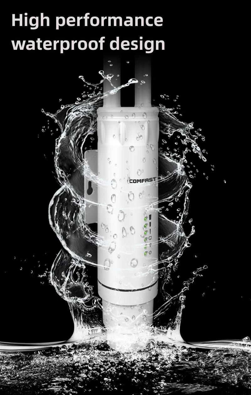 High Power Outdoor Wireless Wifi Repeater AP 1200Mbps Wi-fi Router Amplifier Wide Coverage 2.4/5.8Ghz POE Long Range Extender