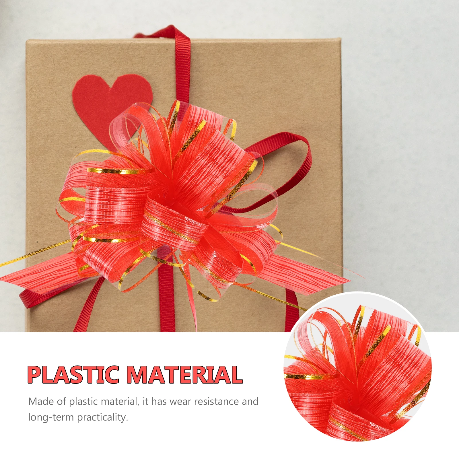 

20Pcs Gift Wrapping Pull Bows Pull Bowknot Flowers Decor Wedding Party Festival Gift Box Decoration Bowknots Flowers Decor