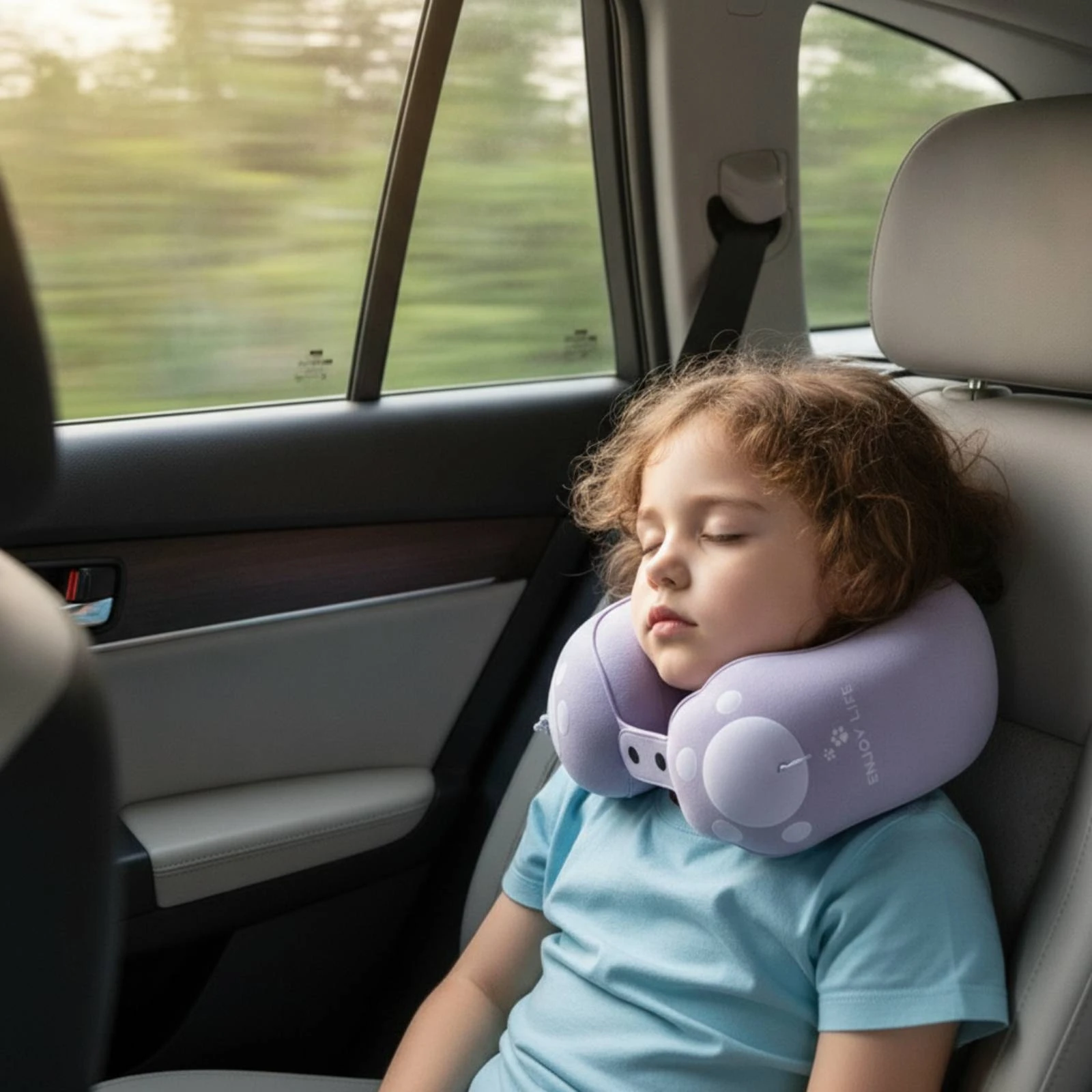 Inflatable Travel Neck Pillow Portable U-Shaped Travel Pillow Comfortable Long-Lasting for Children, Airplane, Car Rides