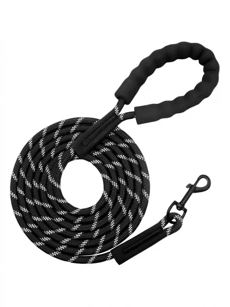 Laisse réfléchissante pour chien de 3M, longue corde avec poignée rembourrée douce pour petits, moyens et grands chiens, entraînement robuste, marche