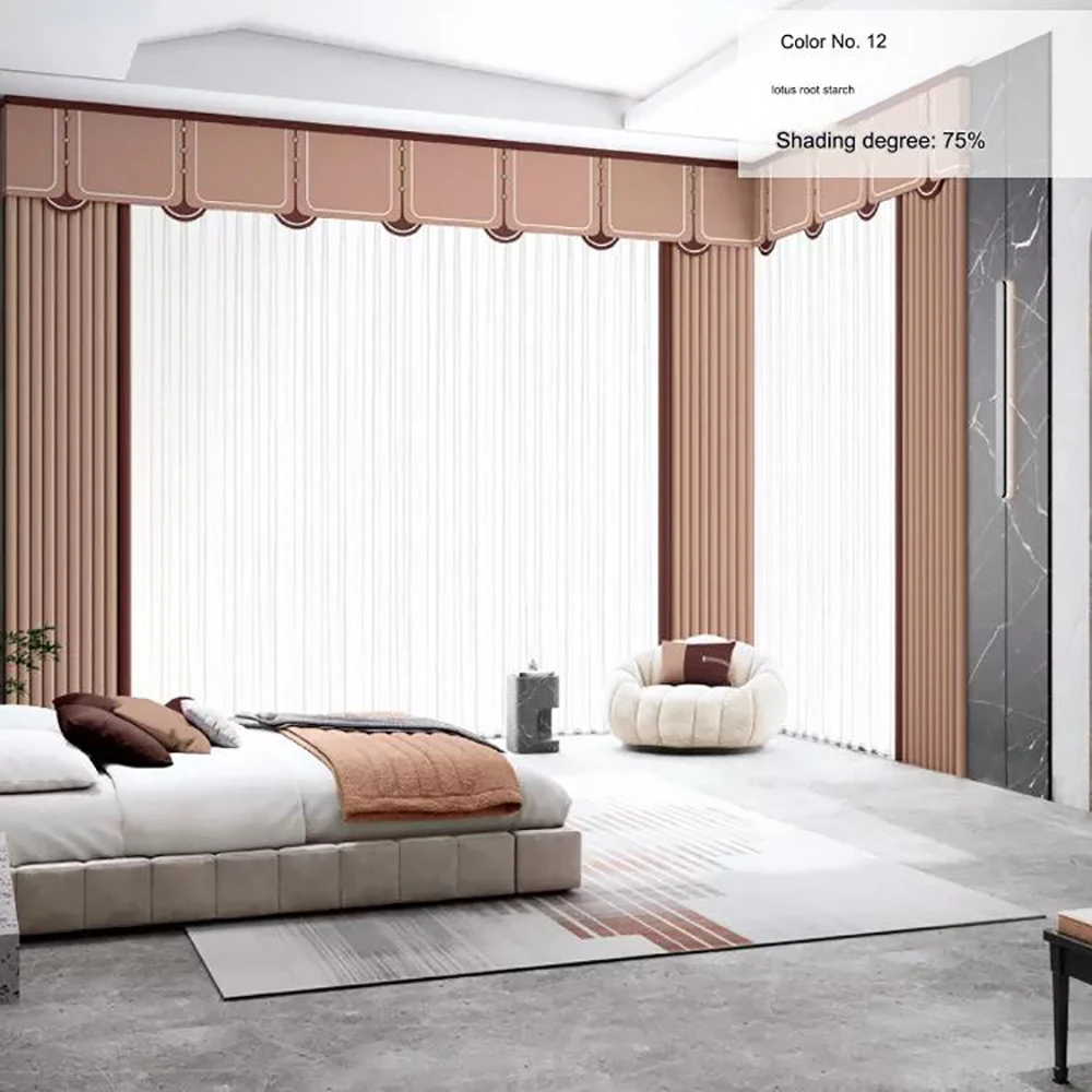 Thickened windproof and soundproof curtains double-sided high-density living room bedroom curtain cloth finished product