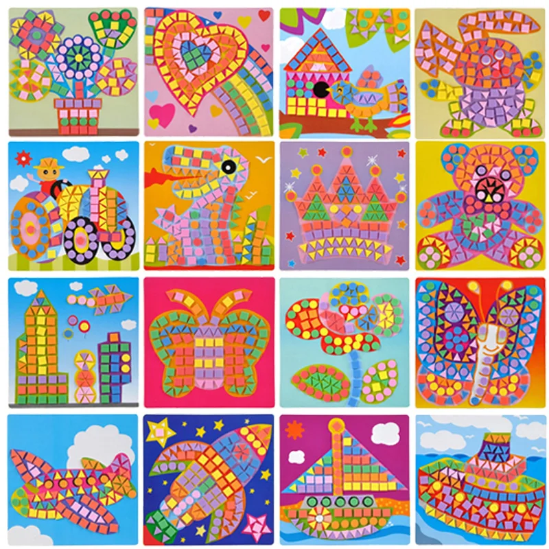 6/12/18PCS 3D EVA Mosaic Stickers Wall Decorations Birthday Gifts School Teaching Incentive Supplies Classroom Rewards TMZ