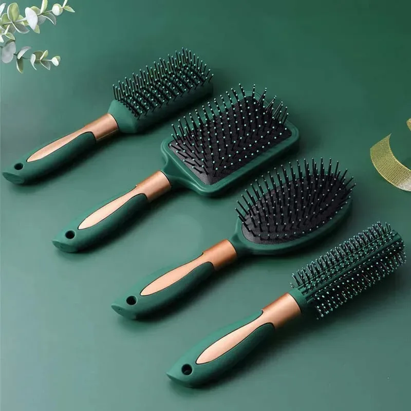 

Oval Round Scalp Massage Air Cushion Comb, Anti-Static Exfoliating Salon SPA Hair Styling Tool