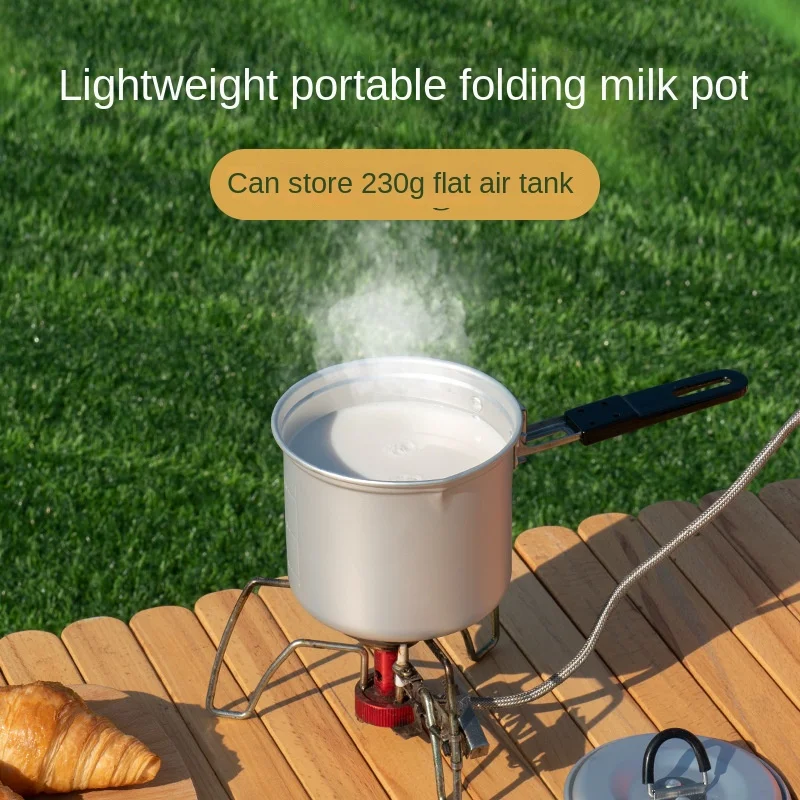 Outdoor Camping Milch Koch pfanne tragbare Kochgeschirr Falt lager multifunktion ale japanische ein Aluminium Topf Camping