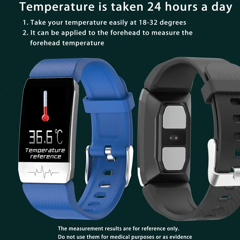 Weather Forecast  Remind Smartwatch Temperature Measure ECG Heart Rate Blood Pressure Monitor  Smart Watch