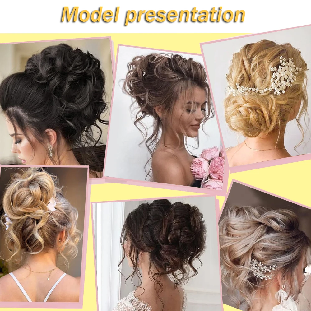 8-Inch Synthetic Curly Hair with Elastic Rubber Band, Elegant and Messy Bun, Fluffy and Easy to Maintain, Suitable for Daily Use image 6