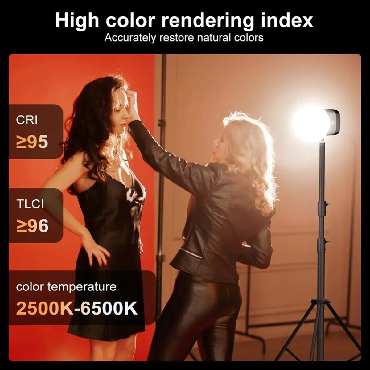 

Светодиодный видеосвет M05K 40W Bi-Color COB для фотостудии, 2500K-6500K, 5000 мАч, для прямых трансляций и коммерческой фотографии