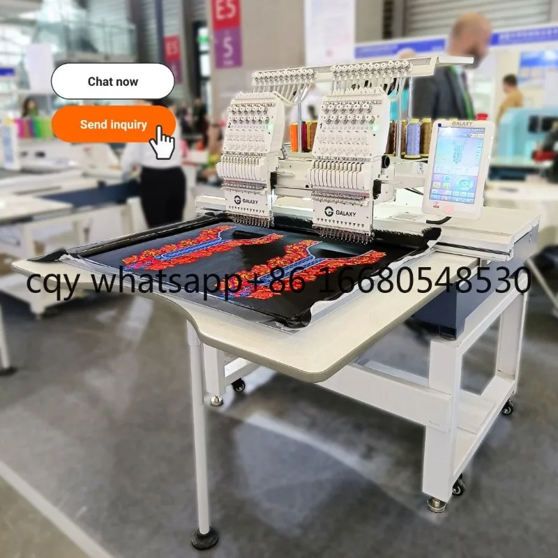 

GALAXY High-End Production Line Double/2 Heads Embroidery Machine a Broder with Hoops