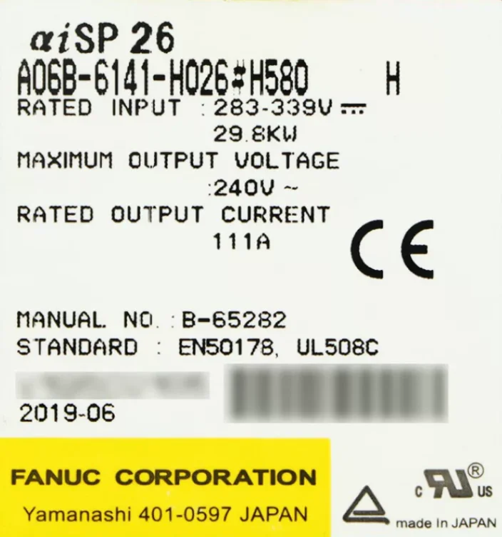 A06B-6141-H026 Used Genuine Original Servo Drive，A06B 6141 H026，Fast shipping，in stock