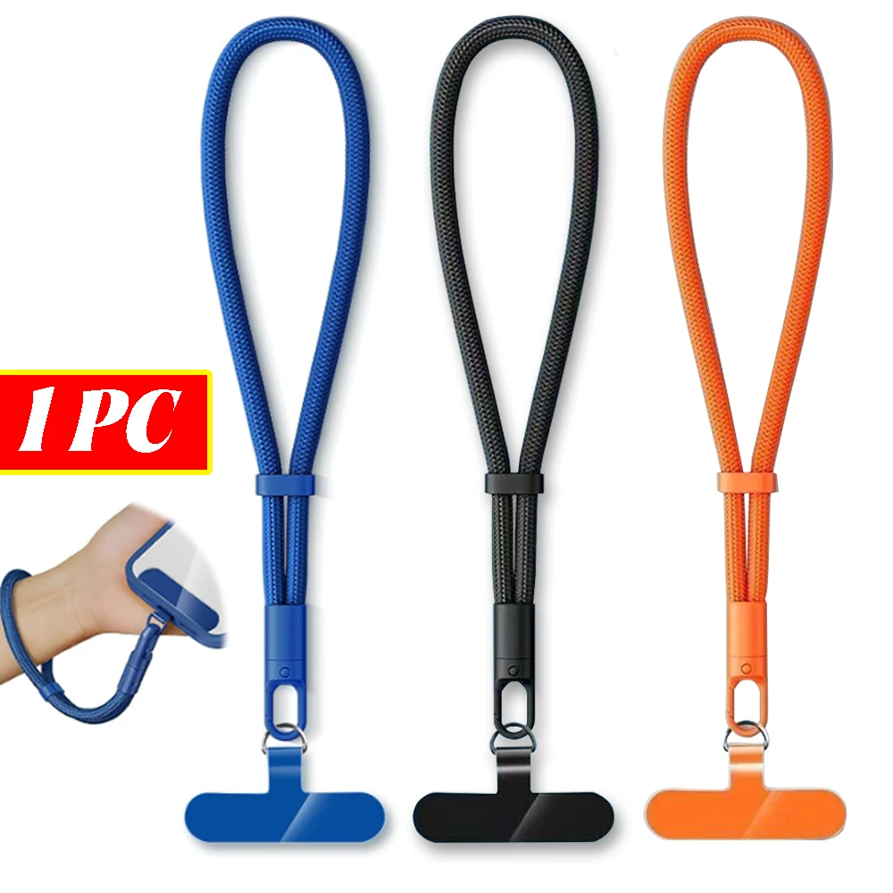 

Портативный ремешок на запястье для мобильного телефона с защитой от потери, нейлоновый ремешок с защитой от падения и язычками привязи, съемный подвесной зажим для шнура для телефона